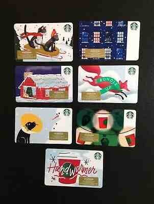 ???????? 2019 STARBUCKS CHRISTMAS " I " MARKER GIFT CARD -- LOT OF 7 PCS.  NEW - Sold on eBay Nov, 28th 2019 for $16.49