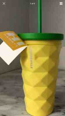 New Starbucks Hawaii 2016 Pineapple Grande 16 oz. Metal Tumbler Cold CUP Mug - Sold on eBay Nov, 28th 2019 for $31.00