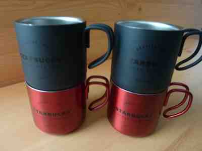 Starbucks 3oz espresso mugs stainless steel demitasse cups Xmas  2017 x4 lot 1 - Sold on eBay Nov, 28th 2019 for $40.00