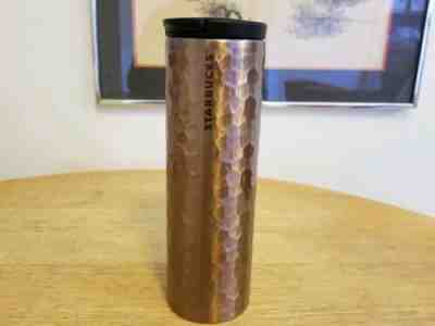 Starbucks 2012 Stainless Steel Rose Gold/Copper Hammered Tumbler, 16 oz. Rare! - Sold on eBay Nov, 28th 2019 for $29.99
