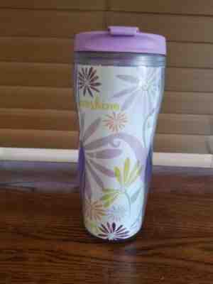 Starbucks Coffee Tea Travel Tumbler Purple Summer Flowers Vintage 2004/2006 - Sold on eBay Nov, 28th 2019 for $17.99