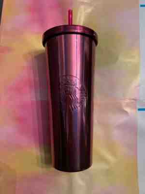 Starbucks Sparkling Rose Gold Holiday Metal Cup Stainless Steel 24 OZ Tumbler - Sold on eBay Nov, 28th 2019 for $45.00
