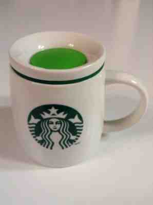 Starbucks 2011 Ceramic White Travel Cup Mug Green Logo & Band 16 Oz. Chubby  - Sold on eBay Nov, 28th 2019 for $15.00