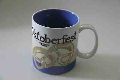 STARBUCKS 2012 GLOBAL ICONS MUG - OKTOBERFEST - TWO PRETZELS - RARE BLUE MUG - Sold on eBay Nov, 28th 2019 for $26.00