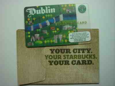 2009 Starbucks Irelan~ DUBLIN CARD/ SLEEVE~ NEW  - Sold on eBay Nov, 27th 2019 for $69.99