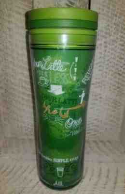 STARBUCKS 20oz TUMBLER 2008 - DISCONTINUED GREEN DOUBLE WALL COFFEE HOT & COLD - Sold on eBay Nov, 27th 2019 for $16.99