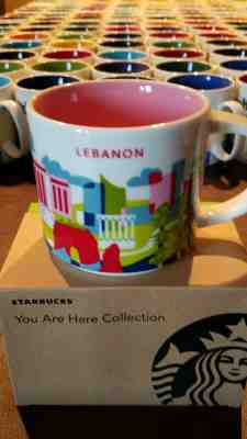 rare mugs Starbucks LEBANON You Are Here (YAH) 14 oz mug with SKU tag