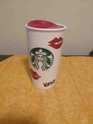 STARBUCKS LipsTumbler Red Valentines Day Double Wall Travel Mug NWT - Sold on eBay Nov, 27th 2019 for $29.11