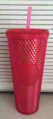STARBUCKS Holiday 2019 Venti Bling Iridescent HOT PINK Studded Cup Tumbler - Sold on eBay Nov, 27th 2019 for $29.99