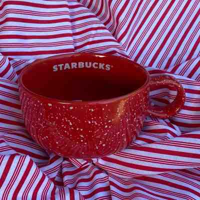 NEW Starbucks Holiday Red Cup 2019 Coffee Mug White Splatter Christmas Winter  - Sold on eBay Nov, 27th 2019 for $30.00