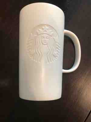 Rare Starbucks Ceramic 16 Oz Coffee Mug 2014 White On Embossed Siren Logo - Sold on eBay Nov, 27th 2019 for $20.99