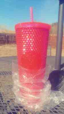 STARBUCKS 2019 Hot Neon Pink Venti Cold Cup Tumbler NEW RARE  - Sold on eBay Nov, 27th 2019 for $26.00