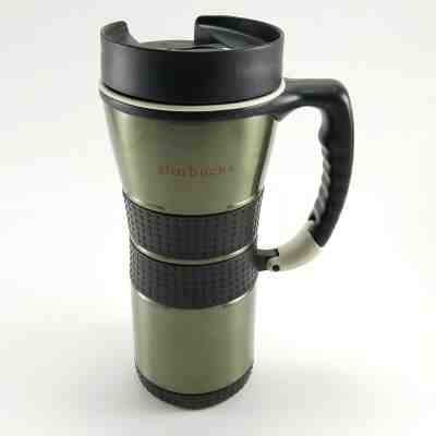Starbucks Coffee 2003 Extreme Carabiner 16 oz. Travel Mug Tumbler Green FREESHIP - Sold on eBay Nov, 27th 2019 for $36.95