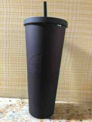 New 2019 Starbucks Matte Acrylic Black Purple Eggplant Cold Cup Tumbler 24 oz - Sold on eBay Nov, 27th 2019 for $47.95