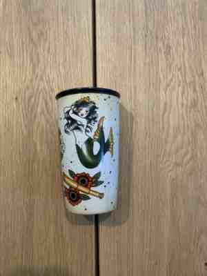 Starbucks Mermaid Siren Tattoo Ceramic Travel Mug Tumbler 12 oz 2015 Double Wall - Sold on eBay Nov, 27th 2019 for $59.95