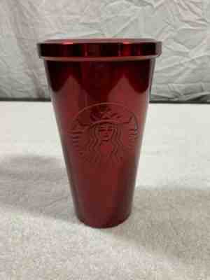 Starbucks Stainless Steel 16oz Xmas Tumbler Cold Cup Grande 2014 Red Logo - Sold on eBay Nov, 27th 2019 for $15.80
