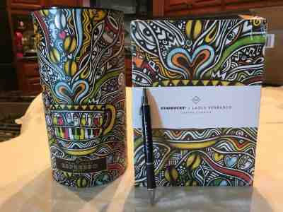 Starbucks Laolu Artist Canister, Tablets/Journal and Genuine Starbucks INK PEN  - Sold on eBay Nov, 27th 2019 for $21.99