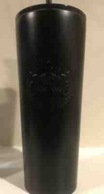 New Starbucks MATTE BLACK Stainless Steel Cold Cup Tumbler Venti 24oz - Sold on eBay Nov, 27th 2019 for $38.00