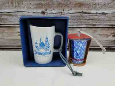 NIB Disney Parks Disneyland 60th Diamond STARBUCKS Tumbler and Mug ORNAMENT SET - Sold on eBay Nov, 27th 2019 for $32.00