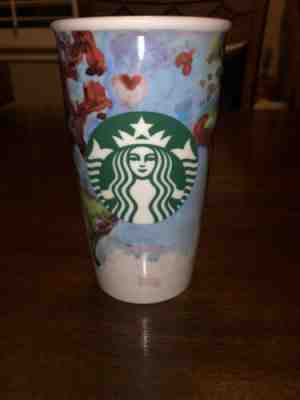 Starbucks Porcelain 16oz Travel Cup - Retired World Map Graphic - Sold on eBay Nov, 27th 2019 for $16.75