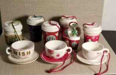 Starbucks Christmas ornaments lot of 9 assorted.  - Sold on eBay Nov, 27th 2019 for $32.00