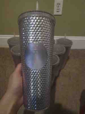 NEW STARBUCKS 2019 Venti Bling Platinum  Studded Cold Cup Tumbler ON HAND - Sold on eBay Nov, 26th 2019 for $30.00