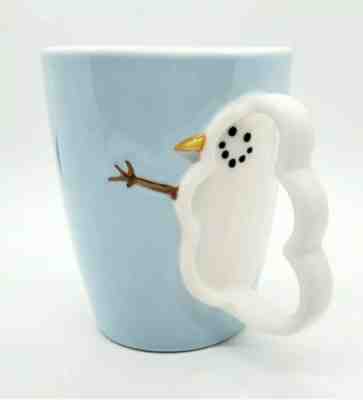 Starbucks Barista 2003 Blue Snowman Coffee Mug Cup 3D Handle Holiday Christmas - Sold on eBay Nov, 28th 2019 for $20.00