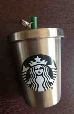 Starbucks TH Silver Siren Logo Cold Cup Keychain / Key Ring / Ornament -No card - Sold on eBay Nov, 28th 2019 for $21.99