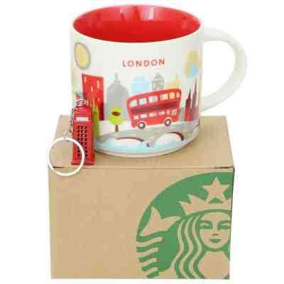 Starbucks London Mug You Are Here Series YAH 14oz NEW Box, London Keychain (USA) - Sold on eBay Nov, 28th 2019 for $19.99