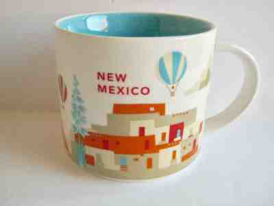 Starbucks New Mexico Coffee Mug You Are Here 2013 Orange Blue Tan 12 oz 3.5" - Sold on eBay Nov, 28th 2019 for $28.99