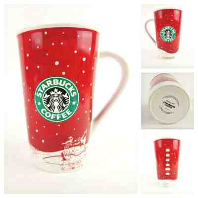 Starbucks HOLIDAY 2007 Tall 16oz Coffee Mug CHRISTMAS Cup Skater Snow Mermaid - Sold on eBay Nov, 29th 2019 for $17.99