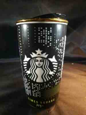 Starbucks New York City NYC Times Square Broadway Ceramic Tumbler Traveler Mug - Sold on eBay Nov, 29th 2019 for $25.99