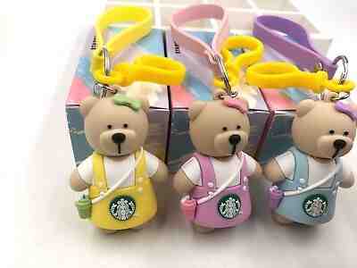 Starbucks Bear Teddy Key Chain Bearista 2017 China Limited Starry Mood 3pc - Sold on eBay Nov, 29th 2019 for $29.99