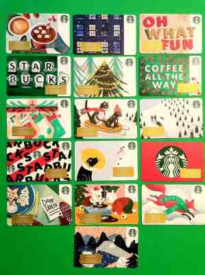 16 STARBUCKS GIFT CARDS CHRISTMAS 2019 " I " MARKER  NEW - Sold on eBay Nov, 29th 2019 for $21.95