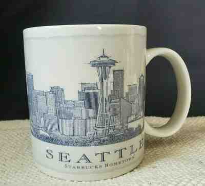 STARBUCKS COFFEE -  'HOMETOWN SEATTLE' - 18 FL. OZ. 2011 COFFEE/TEA MUG  - Sold on eBay Nov, 29th 2019 for $19.99