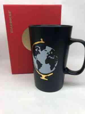 Starbucks 2015 Christmas Dot Collection World Globe Mug Black Matte16oz - Sold on eBay Nov, 29th 2019 for $17.00