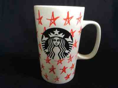 NIB STARBUCKS Coffee/Tea Mug Red Stars Black Siren Mermaid Logo 16 oz 2014 - Sold on eBay Nov, 28th 2019 for $19.99
