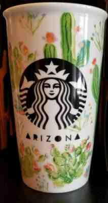 BRAND NEW Starbucks  Arizona Cactus  Ceramic Travel Tumbler Mug  - Sold on eBay Nov, 28th 2019 for $26.95
