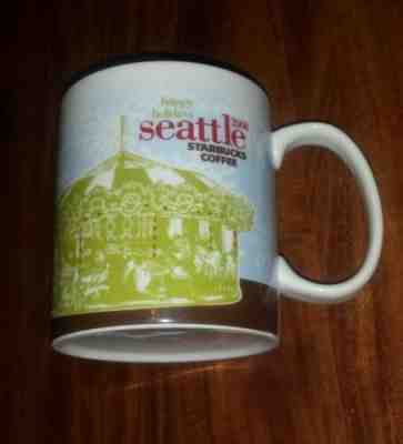 Starbucks 2008 Happy Holidays Seattle Carousel 16 oz You Are Here Mug - Sold on eBay Nov, 28th 2019 for $15.99