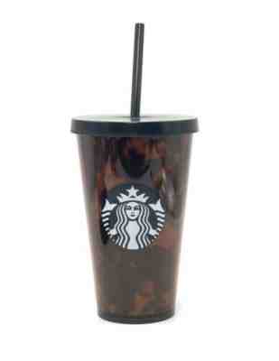 Sold Out Starbucks Grande Acrylic Brown Black Tortoise Shell Cold Cup 16oz HTF - Sold on eBay Nov, 28th 2019 for $20.99