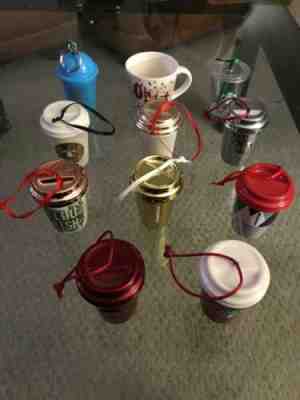 Starbucks 2000s Hot To Go Ceramic CHRISTMAS ORNAMENTS  Lot of 10 + Keychain - Sold on eBay Nov, 28th 2019 for $60.00