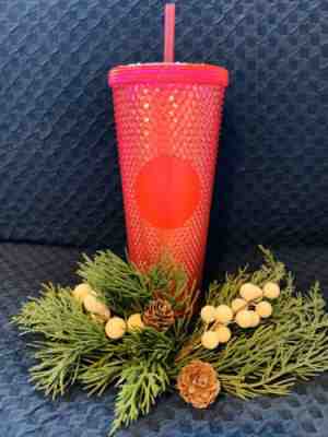 NEW Starbucks 2019 Holiday Bling Neon Pink  Studded Venti Tumbler Cup - Sold on eBay Nov, 28th 2019 for $19.99
