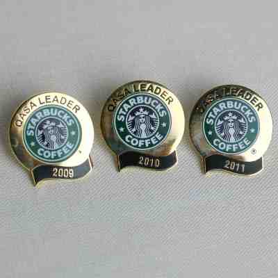 QASA Leader Starbucks Gold Barista Lapel/Apron Pins - 2010, 2011, 2012 RARE - Sold on eBay Nov, 29th 2019 for $19.99