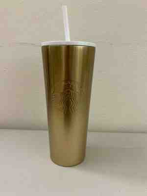 Starbucks Holiday 2019 Gold Stainless Steel Cold Cup Venti Tumbler - Sold on eBay Nov, 29th 2019 for $28.25
