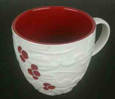 Starbucks 2010 Holiday Christmas Berries Coffee Mug Tall cup Embossed 16 oz Red - Sold on eBay Nov, 29th 2019 for $15.60