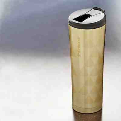 Starbucks Stainless Steel Slipping Tumbler with Gold Finish 20 Fl Oz - Sold on eBay Nov, 29th 2019 for $55.21