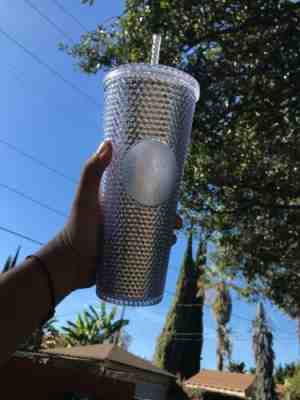 NEW Starbucks Holiday 2019 PLATINUM Studded Tumbler Venti 24oz IN HAND SOLD OUT! - Sold on eBay Nov, 29th 2019 for $23.99