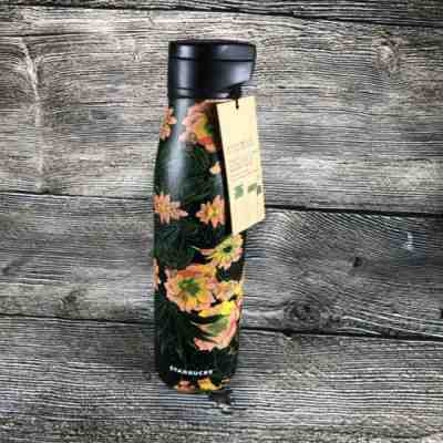 Starbucks Floral Print Water Bottle Magnetic Lid 2019 NWT - Sold on eBay Nov, 29th 2019 for $22.99