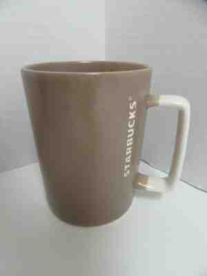 Starbucks Coffee Cup Mug 2016 Cream & Brown 12 oz  - Sold on eBay Nov, 29th 2019 for $19.79