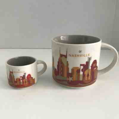 Starbucks Nashville You Are Here Collection 2015 14oz Mug&Demitasse Ornament 2oz - Sold on eBay Nov, 29th 2019 for $27.49
